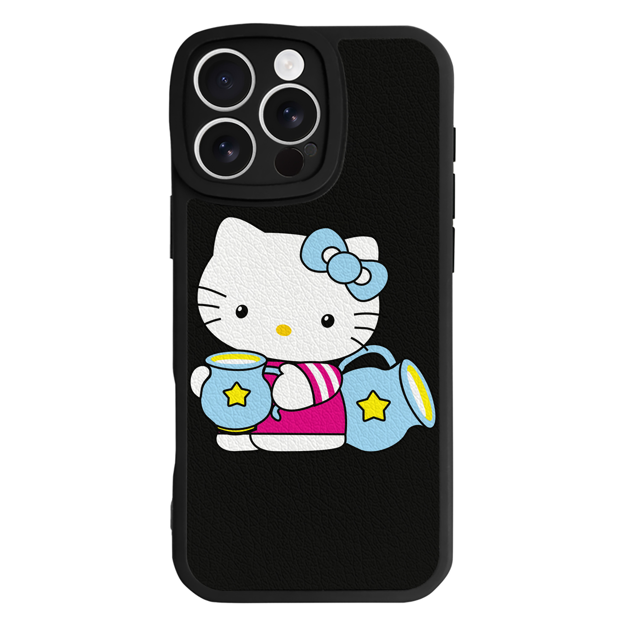 （画像用） Hello Kitty ハローキティ 【iPhone 16シリーズ対応】シリコンスマホケース（レザー調） 材質：シリコン